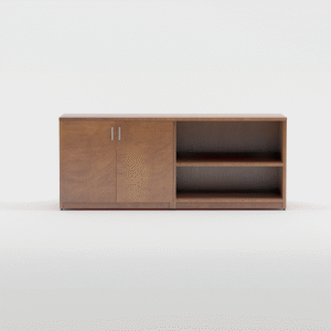 Classic Credenza 2 Door and Open Book Case