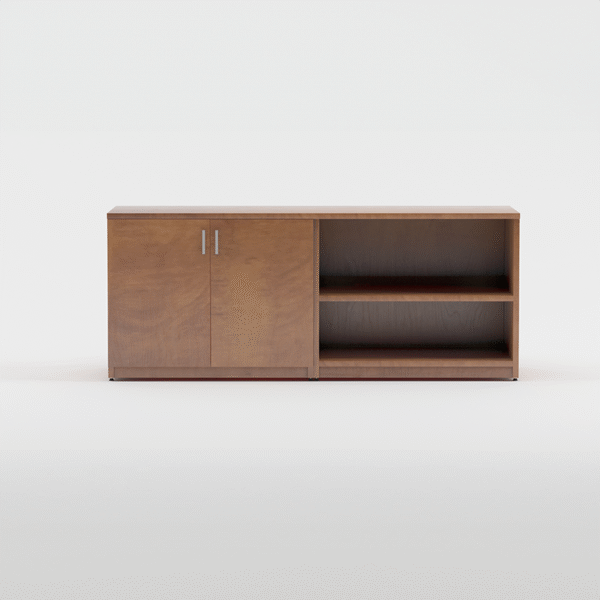 Classic Credenza 2 Door and Open Book Case
