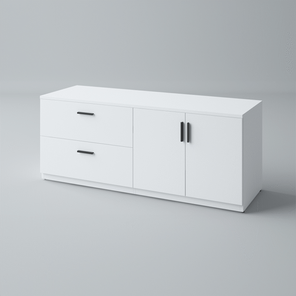 Classic Credenza 2  Door + 2 Lateral File Cabinet