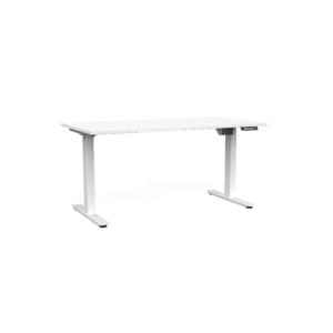 Agile Straight Electric Height Adjustable Desk With White Base