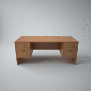 Classic Desk With 2-Drawer/File Hanging Pedestal