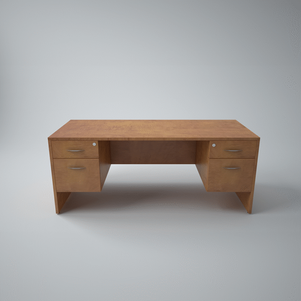 Classic Desk With 2-Drawer/File Hanging Pedestal