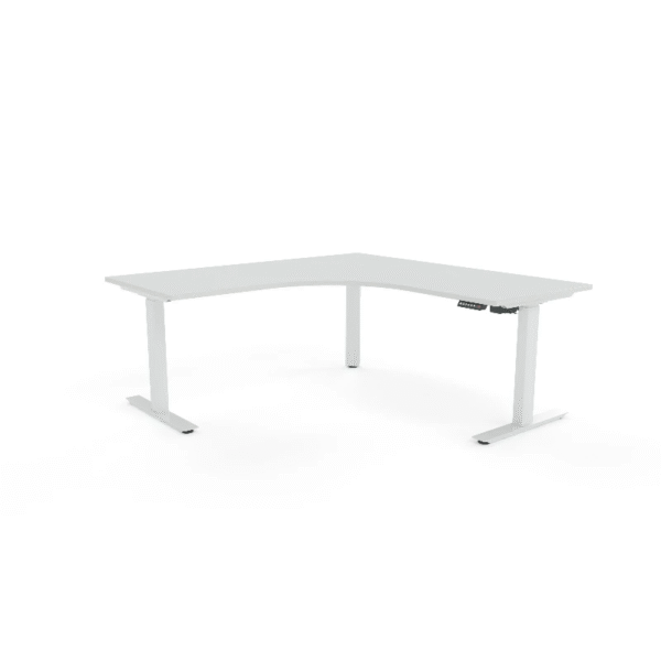 Agile L Shaped Radius Desk Electric Height Adjustable