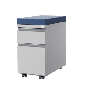 Milo 15" Metal Box/File Pedestal - Silver