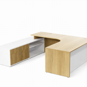 Classic U Shaped Desk With Low Credenza