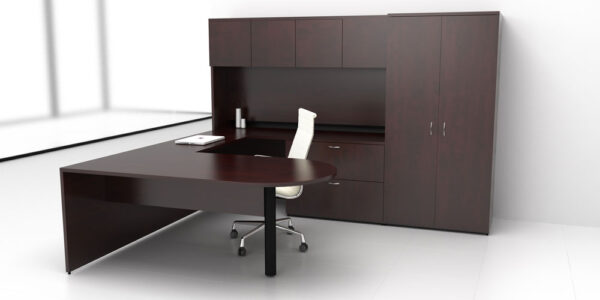Classic U Shaped Desk with 2 Drawer Lateral Storage