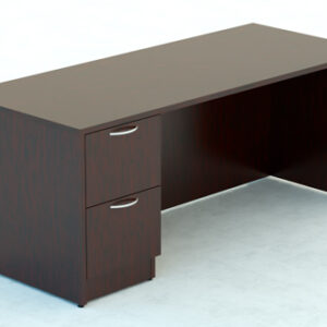 Straight Desk full modesty with File/File full pedstal