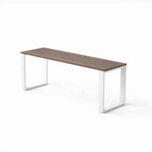 Elegant Straight Desk with O Legs