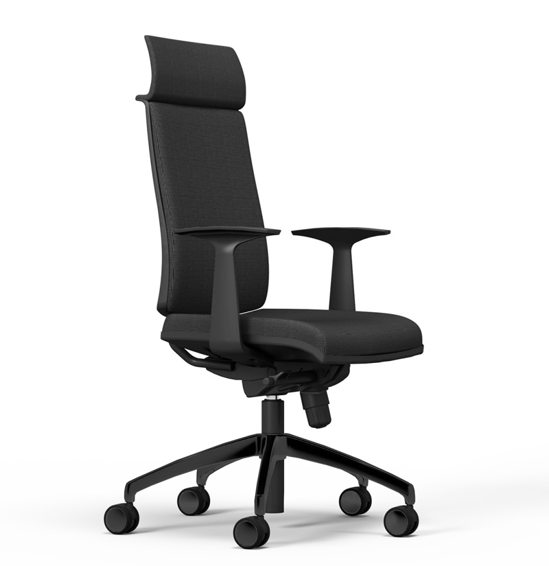 High Back, Upholstered, Fixed Arms