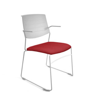 Polymer Back with Upholstered Seat, with Arms