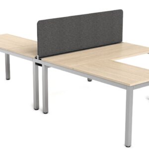 Elegant Dual L-Shaped Desk with U legs
