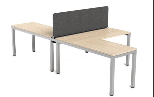 Elegant Dual L-Shaped Desk with U legs