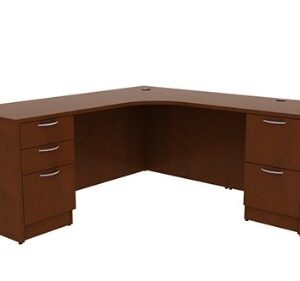 L-Shape Radius with Drawer/Drawer/File and File/File Pedestal