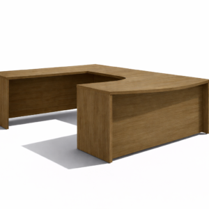 Bowfront U-Shaped Desk with Radius Corner and Box/Box/File Pedestal