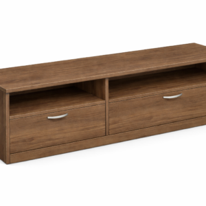 Low Storage Credenza with 2 lateral Filing Drawers & 2 Open Shelves