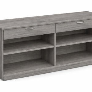 Serving Credenza with Double Drawer and Double Open Shelves