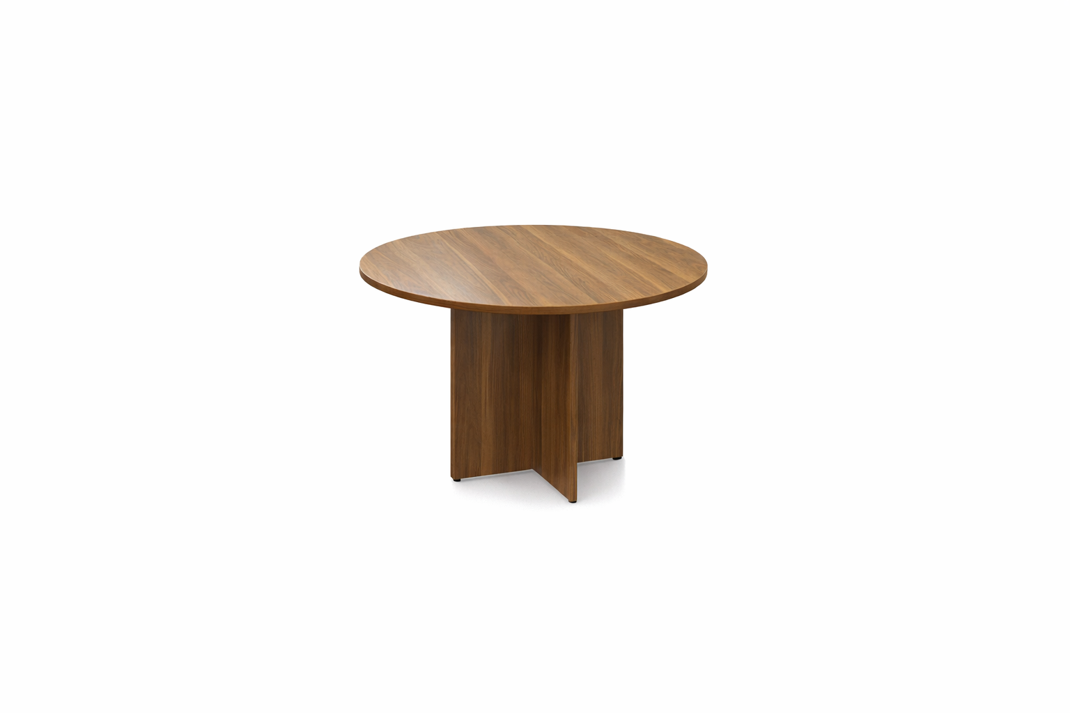 Circular Meeting Table with Cross Laminate Base