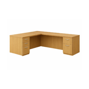 Classic L-Shape Desk With Box/Box/File and File/File Pedestal