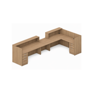 L-Shape Reception Desk with Accessibility Cut-Out