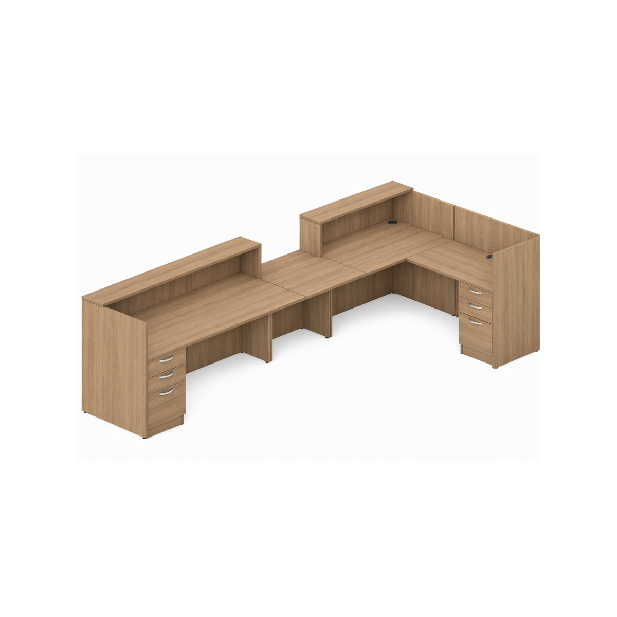 L-Shape Reception Desk with Accessibility Cut-Out