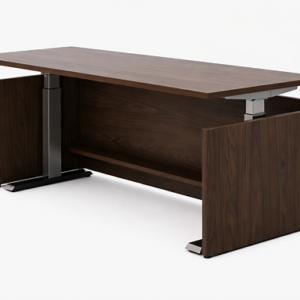 Straight Height Adjustable Desk with Modesty Apron